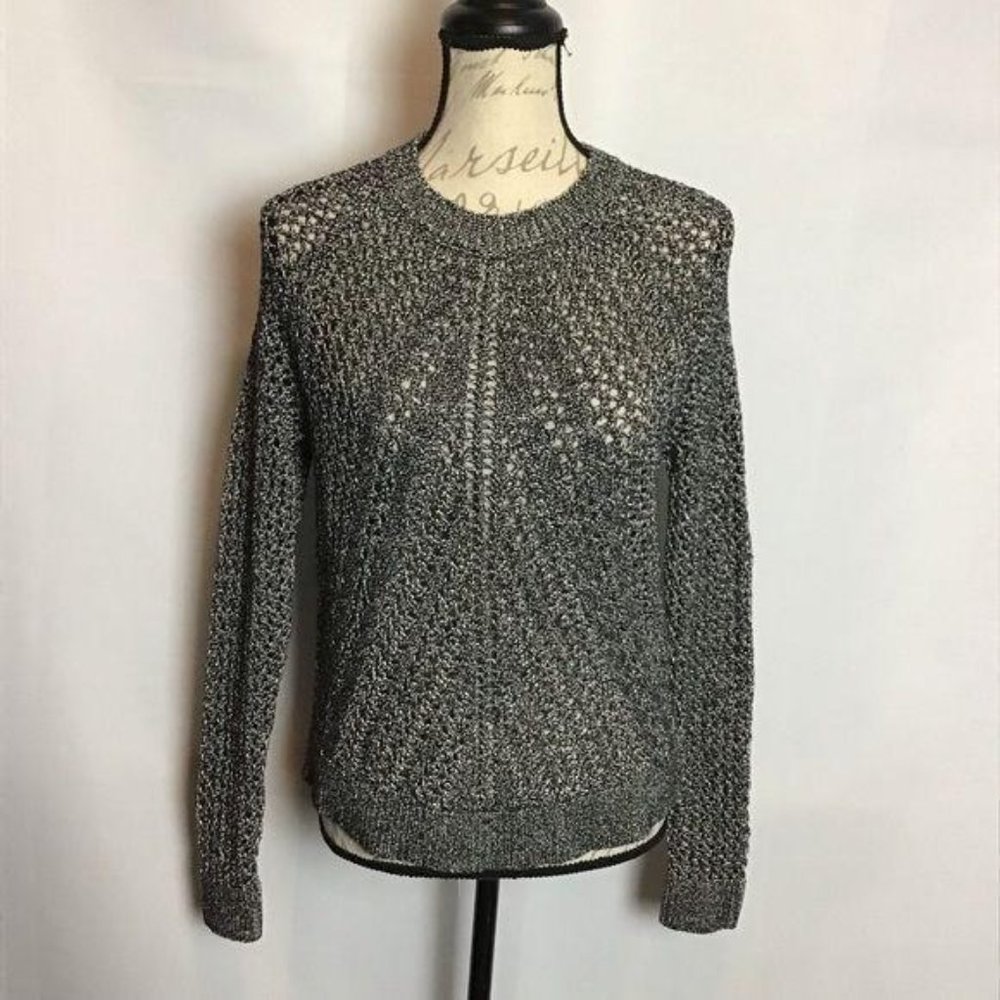 🍀Lucky Brand-Black /Gold Metallic  Sweater